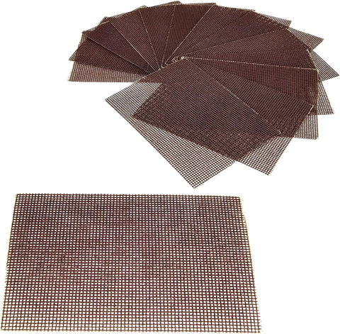Generic 100-pack restaurant-grade grill screens for sanitary cooking surfaces.