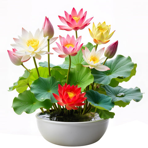 Generic 160pcs mixed lotus seeds for water planting showcase vibrant blooms.