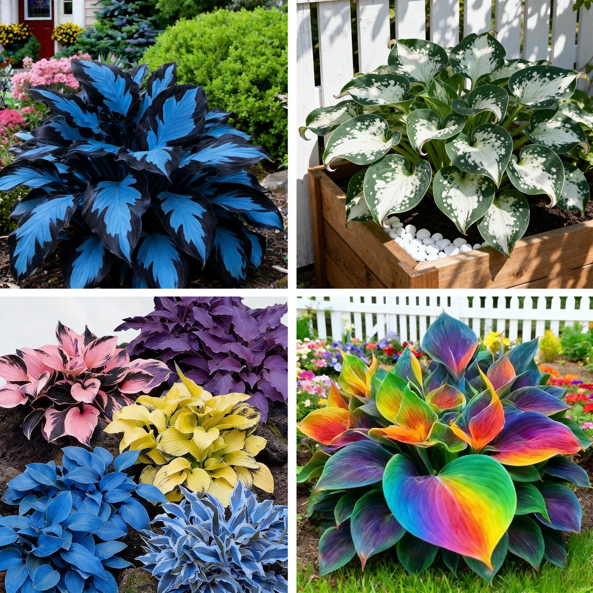 Generic 200+ Hosta seeds seed bag for shade gardens, promoting lush foliage.