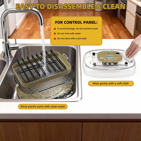 Generic egg incubator with removable trays for easy cleaning.