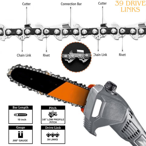 Generic 3/8 LP gauge .050 on bar delivers balanced speed and durability