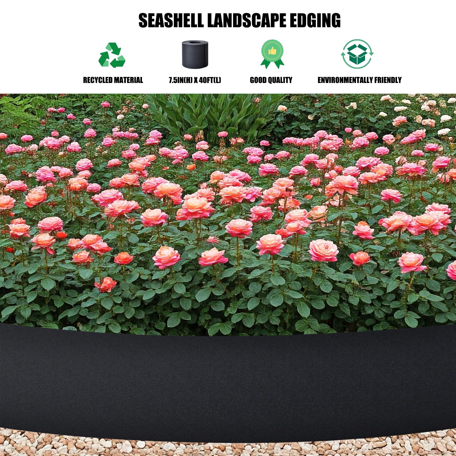 Designed for tool-free installation with curves that follow garden shapes.