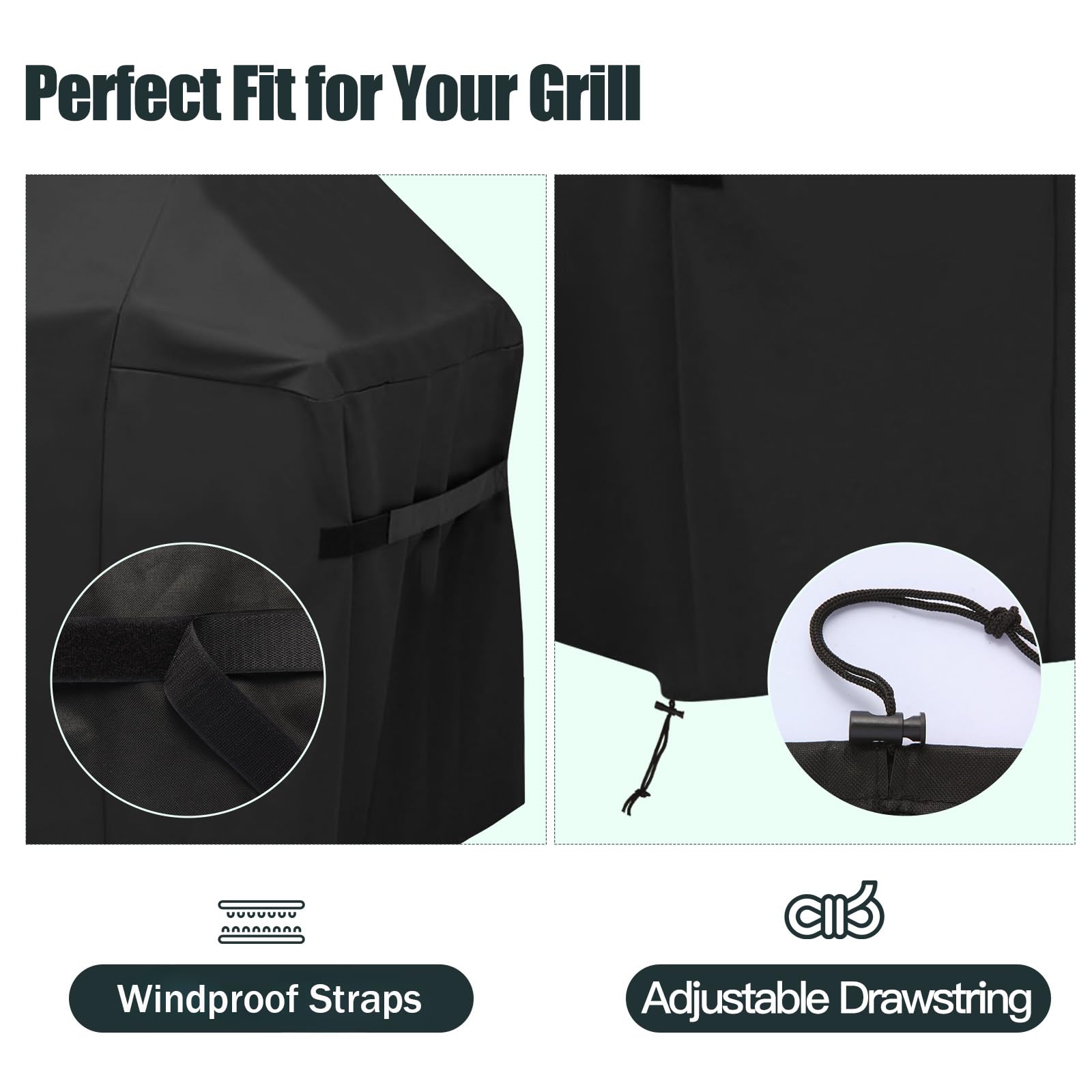 Generic 600D fabric grill cover delivers durable protection for outdoor use