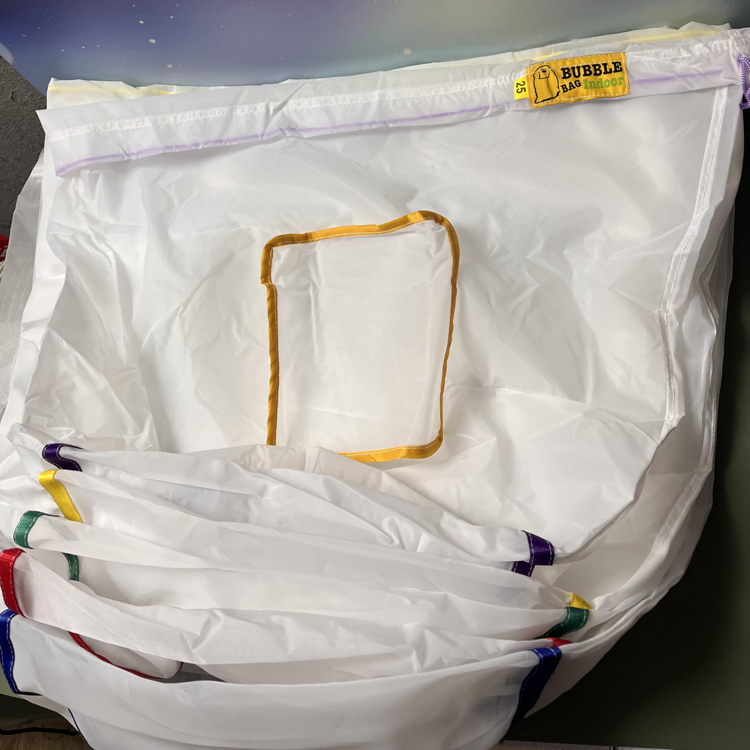 Generic 5 gallon all-mesh filter bags kit, showing organized filtration setup.