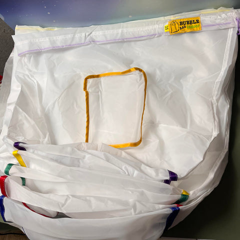 Generic 5 gallon all-mesh filter bags kit, showing organized filtration setup.