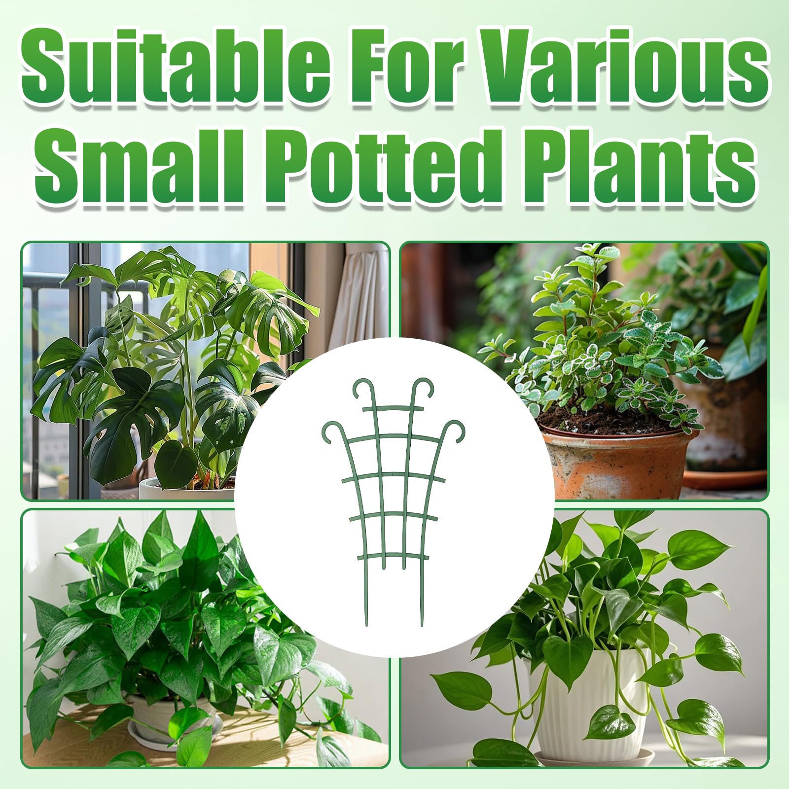 Generic 6Pcs Indoor Small Trellis closeup highlights durable PP plastic and simple assembly.