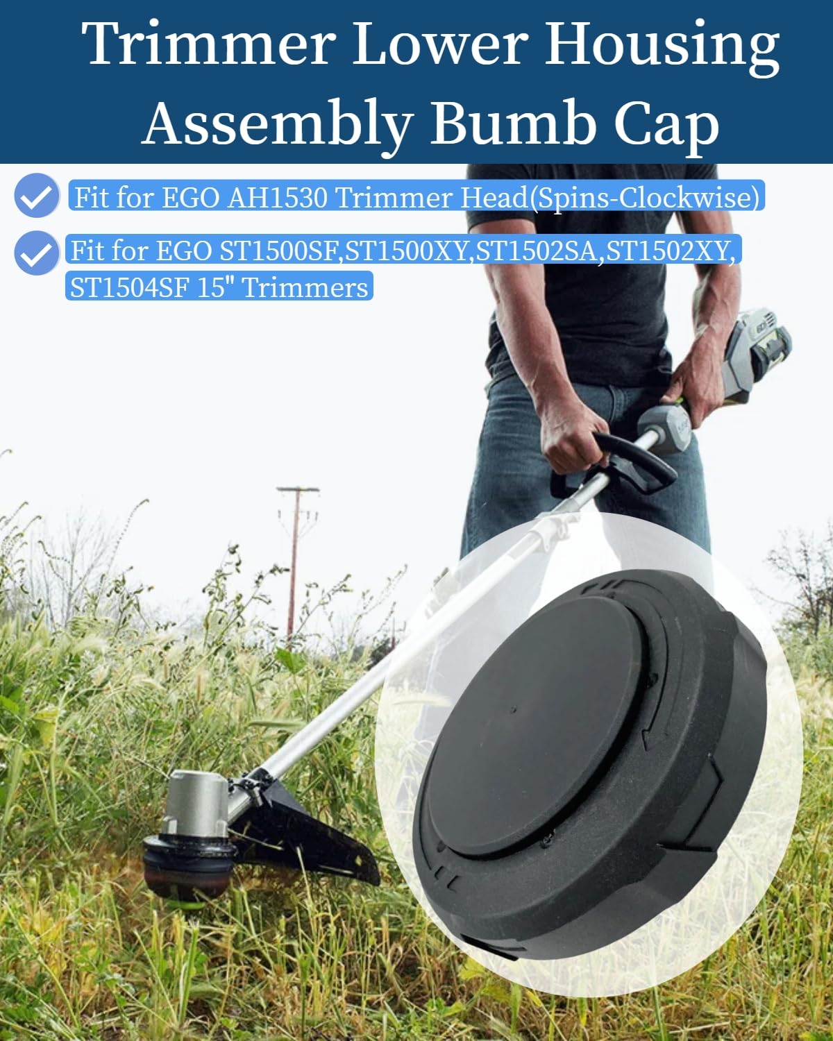 Generic AH1530 bump cap side view, easy install with no tools.