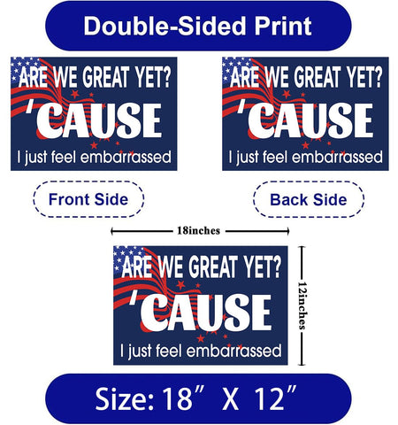 Generic yard sign with rust-proof metal H-stake for quick, secure setup.