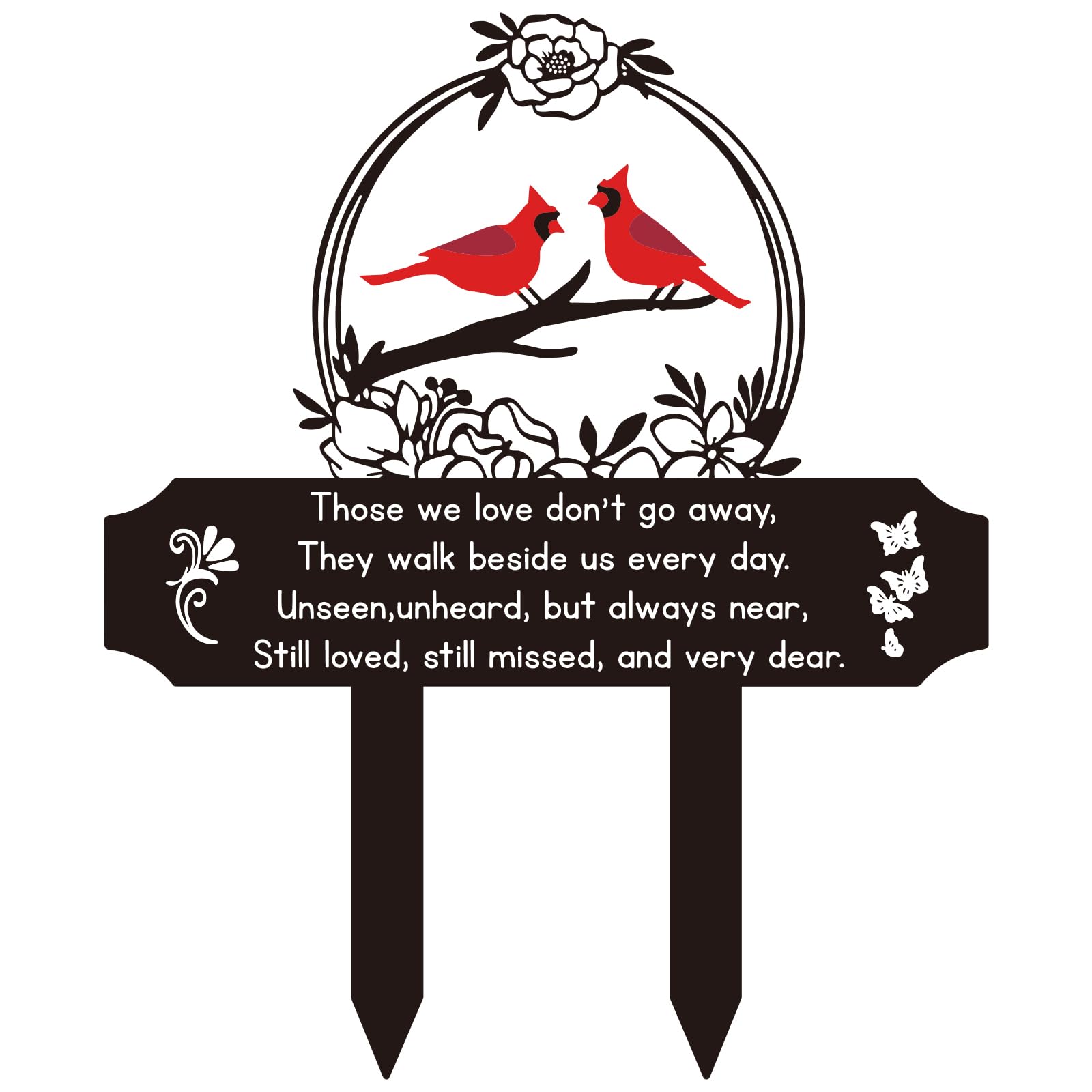 Generic cardinal grave decorations stake provides a serene outdoor memorial for loved ones.