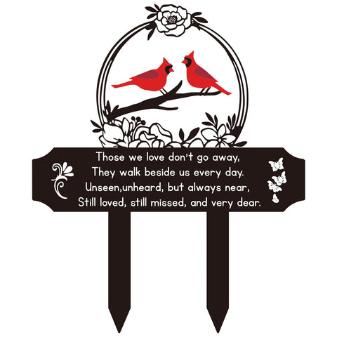Generic cardinal grave decorations stake provides a serene outdoor memorial for loved ones.