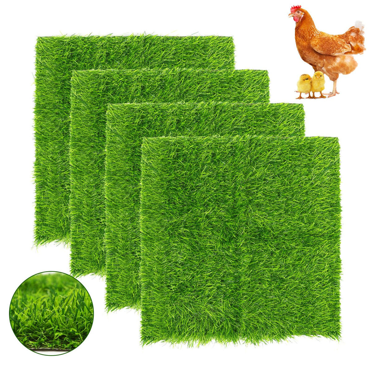 Generic chicken nesting pads 12x12 inch in coop, durable and easy to clean