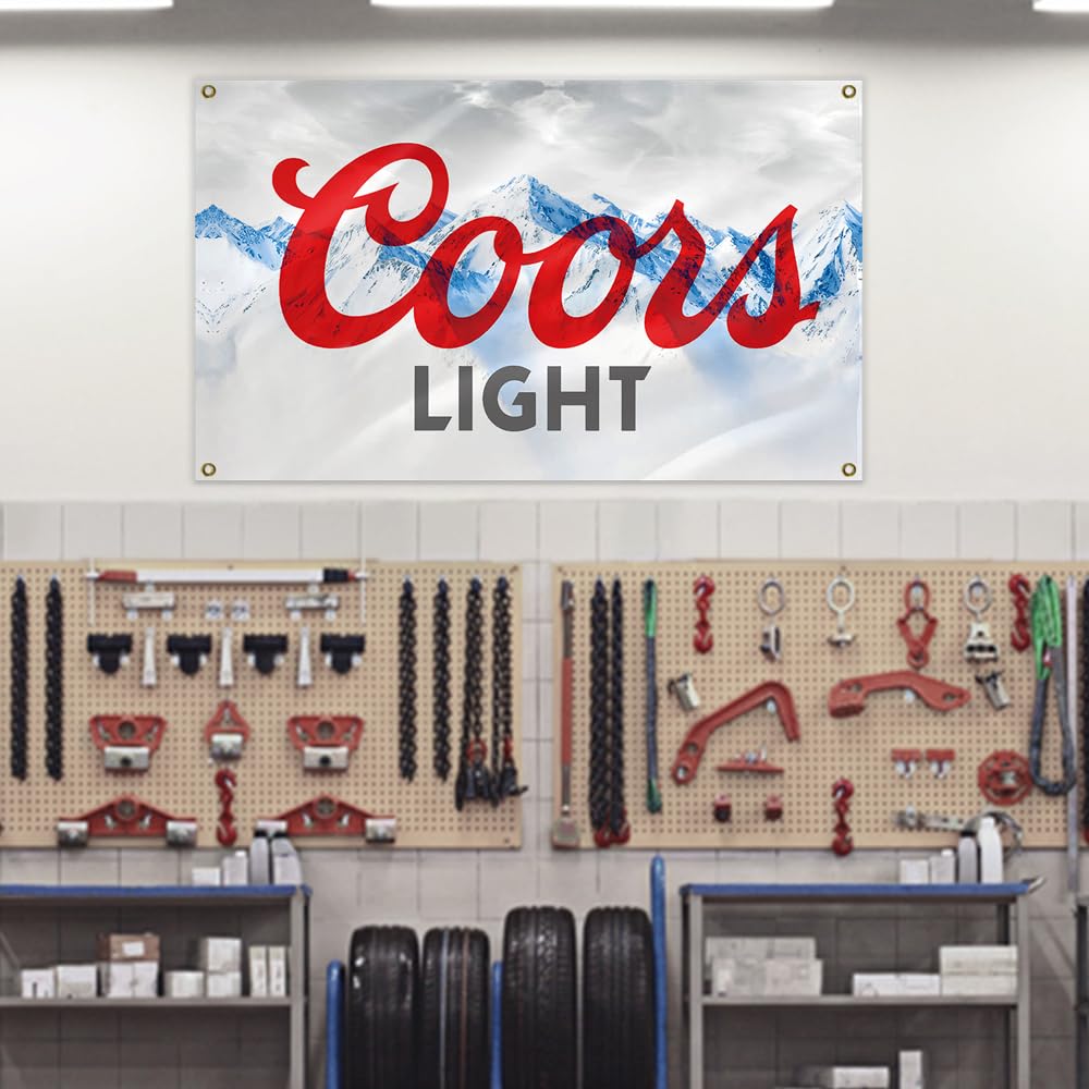Indoor outdoor ready flag suitable for dorms, garages, and pubs.