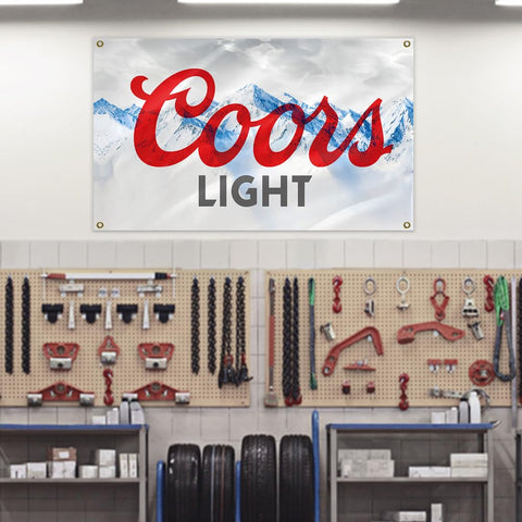 Indoor outdoor ready flag suitable for dorms, garages, and pubs.