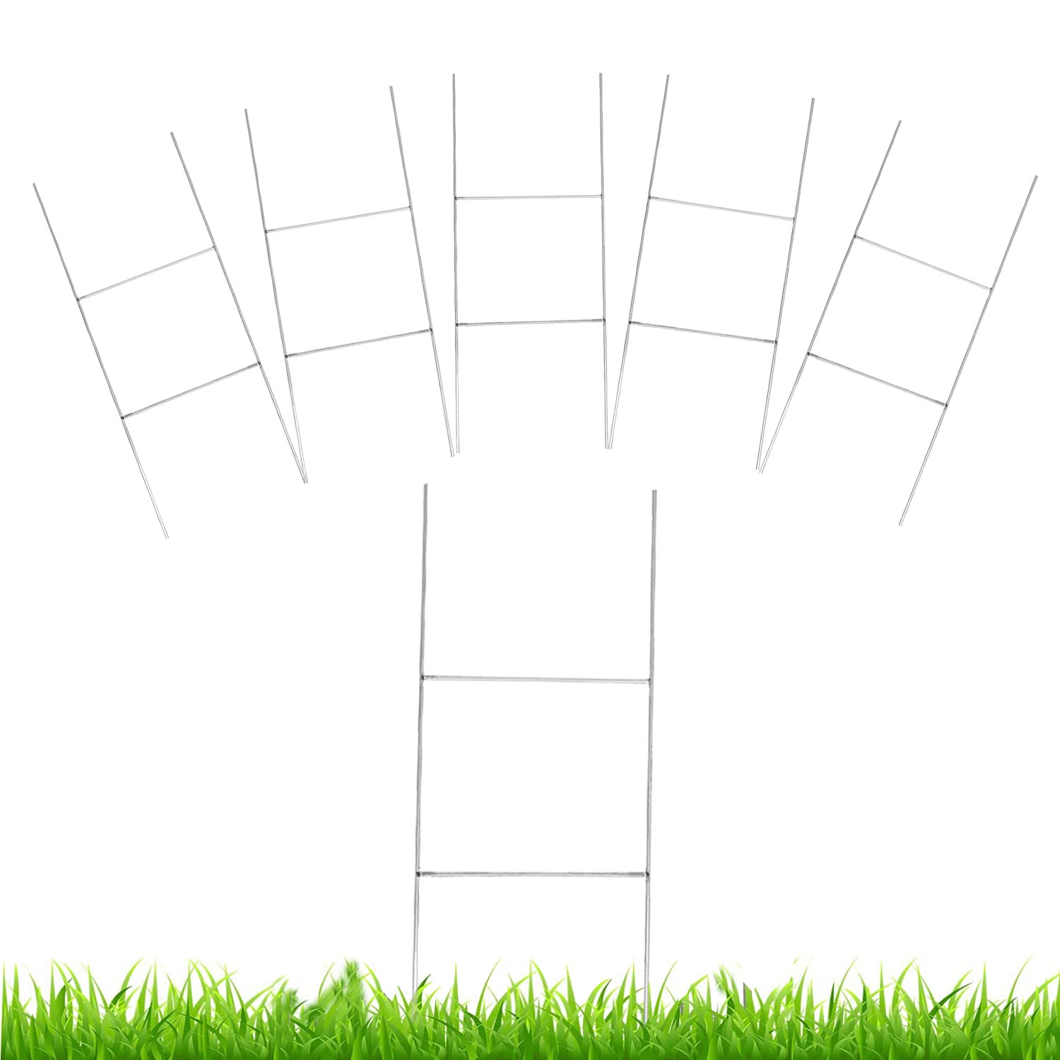 Generic CPTC FLRAE yard stakes in silver metal for durable outdoor signs.