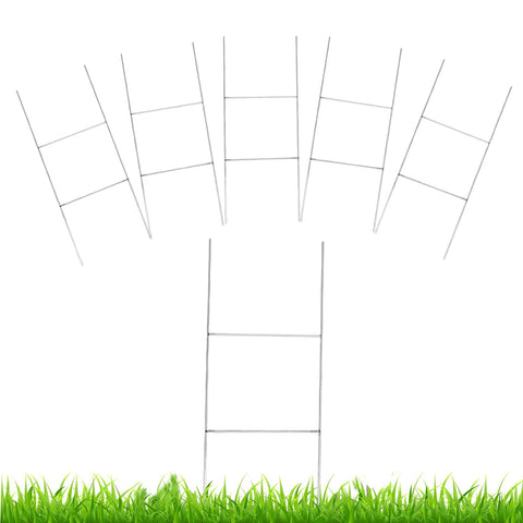 Generic CPTC FLRAE yard stakes in silver metal for durable outdoor signs.