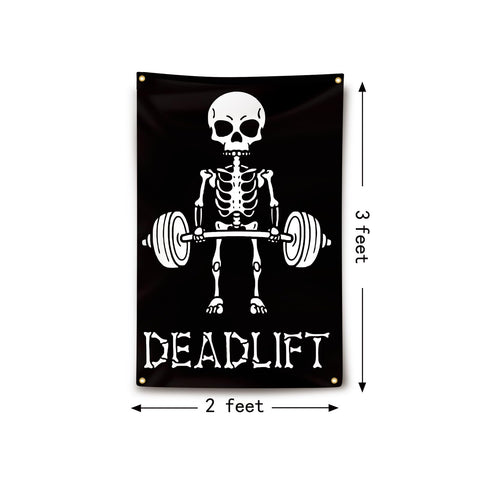 Generic Deadlift flag with brass grommets for easy hanging.