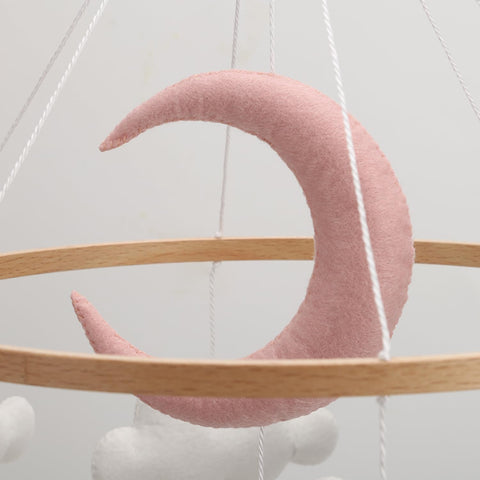 Generic Deer Hanging Mobile handcrafted detail emphasizes care in childrens decor.
