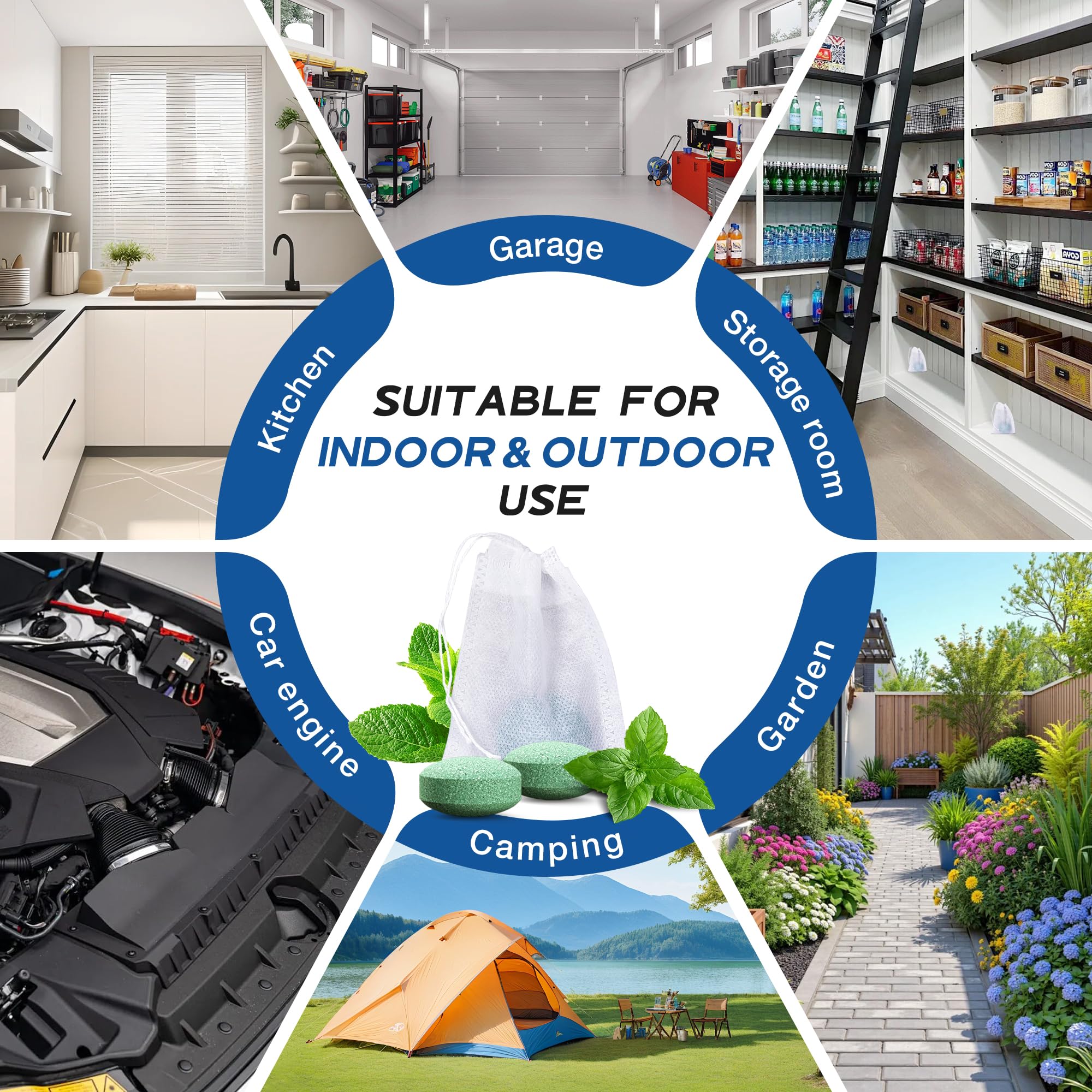 Deterrents target multiple pests including spiders, ants, and cockroaches.