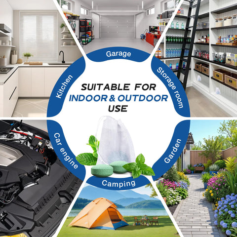 Deterrents target multiple pests including spiders, ants, and cockroaches.