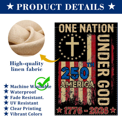 Generic double-sided flag format offers full visibility from two sides.