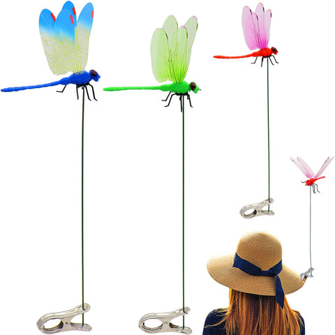 Generic Dragonfly Clip blue for outdoor garden decor and pest deterrence.