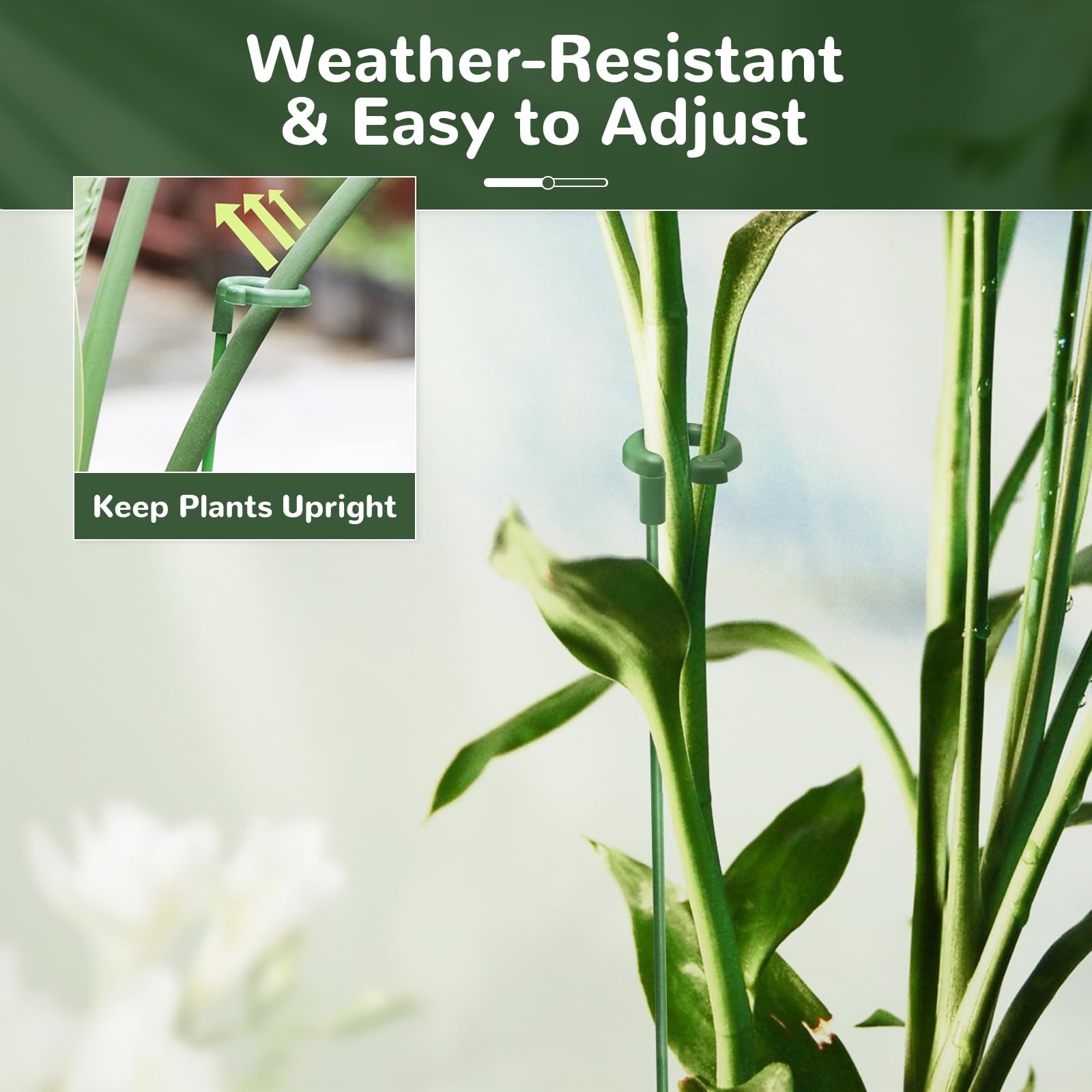 Generic durable, weather-resistant stakes for indoor and outdoor use.