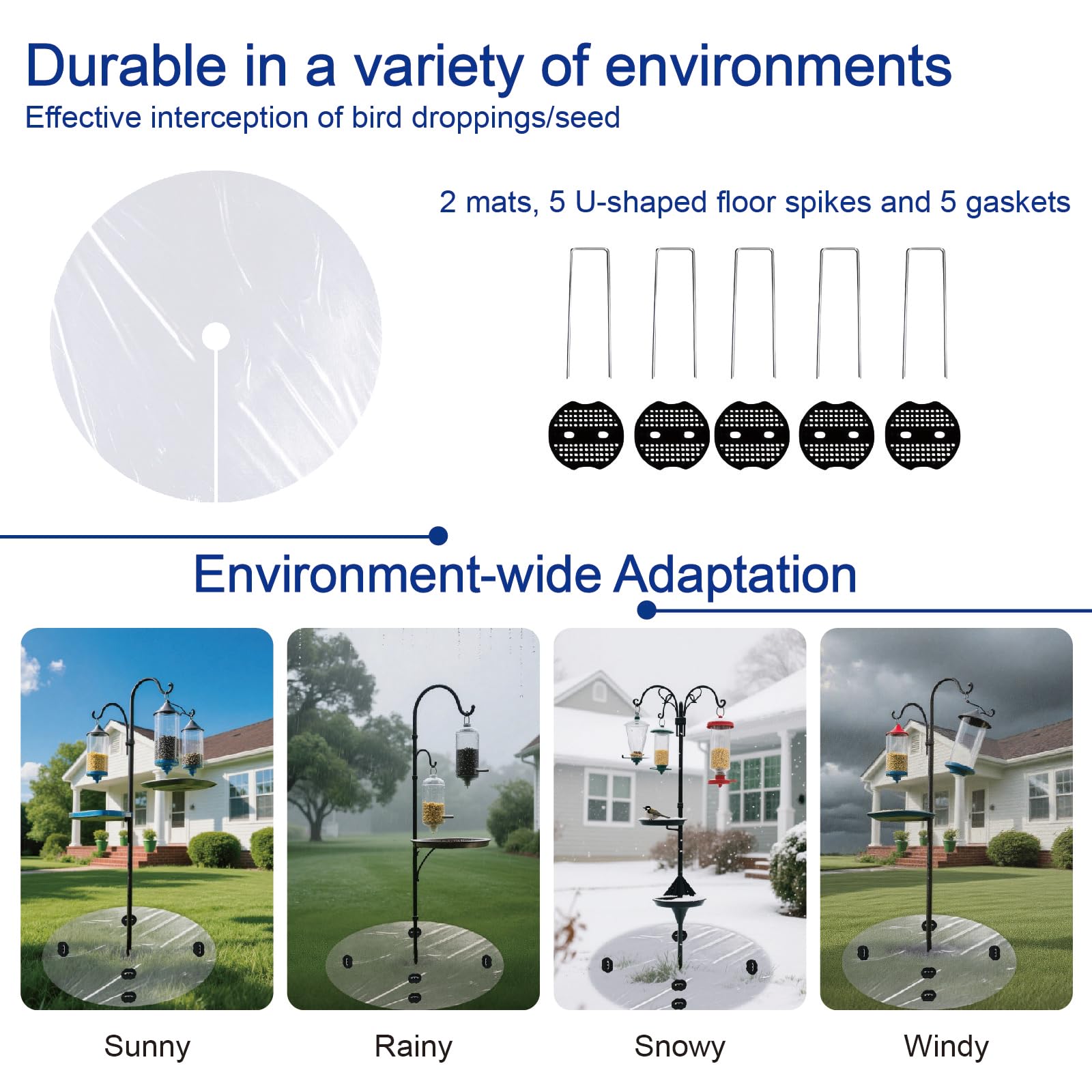 Generic thick PE material offers tear resistance for outdoor use