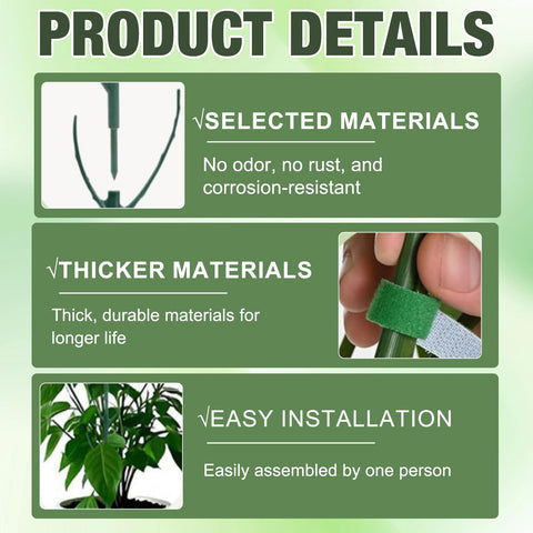 Generic durable plastic plant stake weather-resistant for long-term use