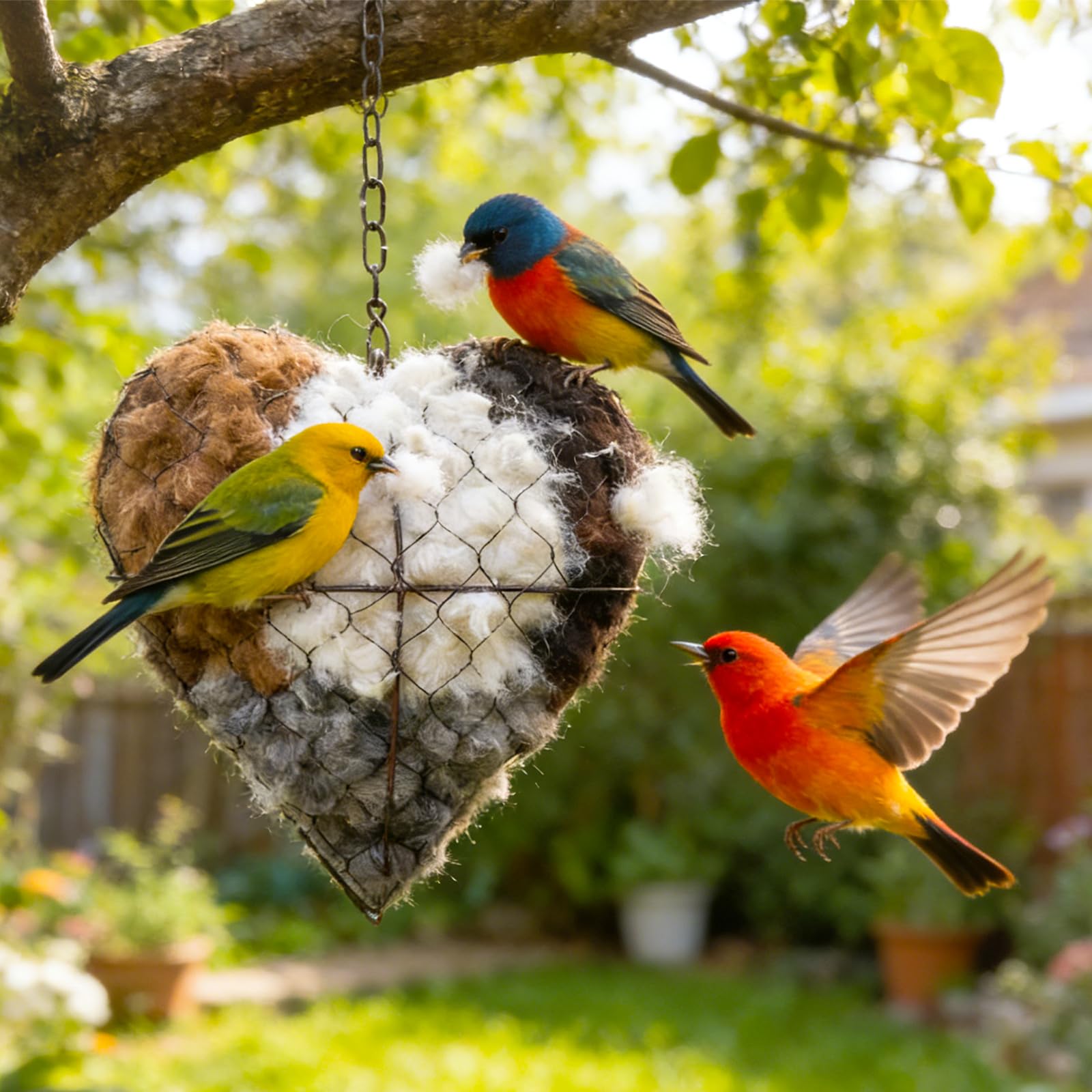 Generic Heart-shaped habitat blends craft and shelter for visiting birds