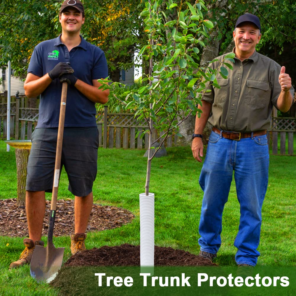 Generic easy install tree protectors wrapped around young trees quickly