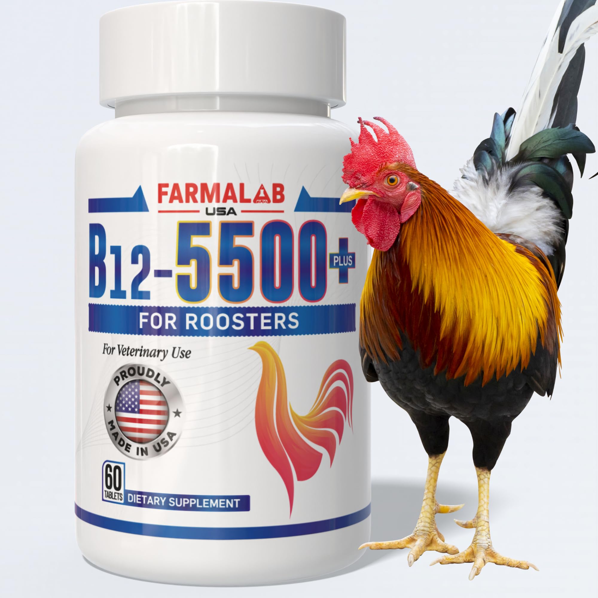 Farmalab B12 5500 Plus bottle pour for easy dosing to support poultry vitality