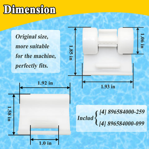 Generic front skirt with rollers for 896584000-099 improves dirt capture.