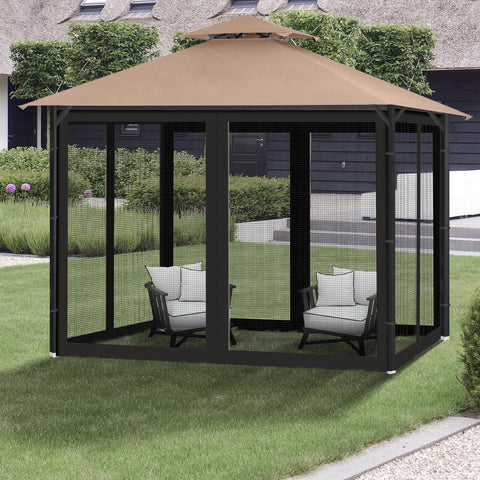 Generic Gazebo Netting zippered doors highlight convenient entry during outdoor gatherings.