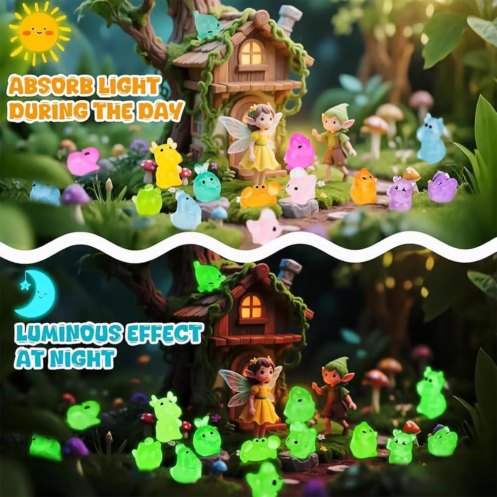 Generic Glow Mini Animals farm-ocean figure 4 enhances terrariums with luminous charm.