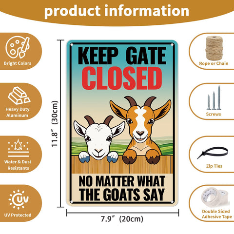 Generic Goat Sign Decor suited for outdoor use with weather-resistant panel.