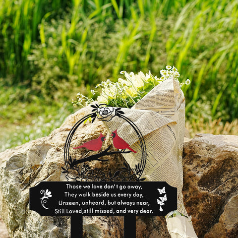 Generic grave marker ornament for garden marks a cherished memory with dignity.