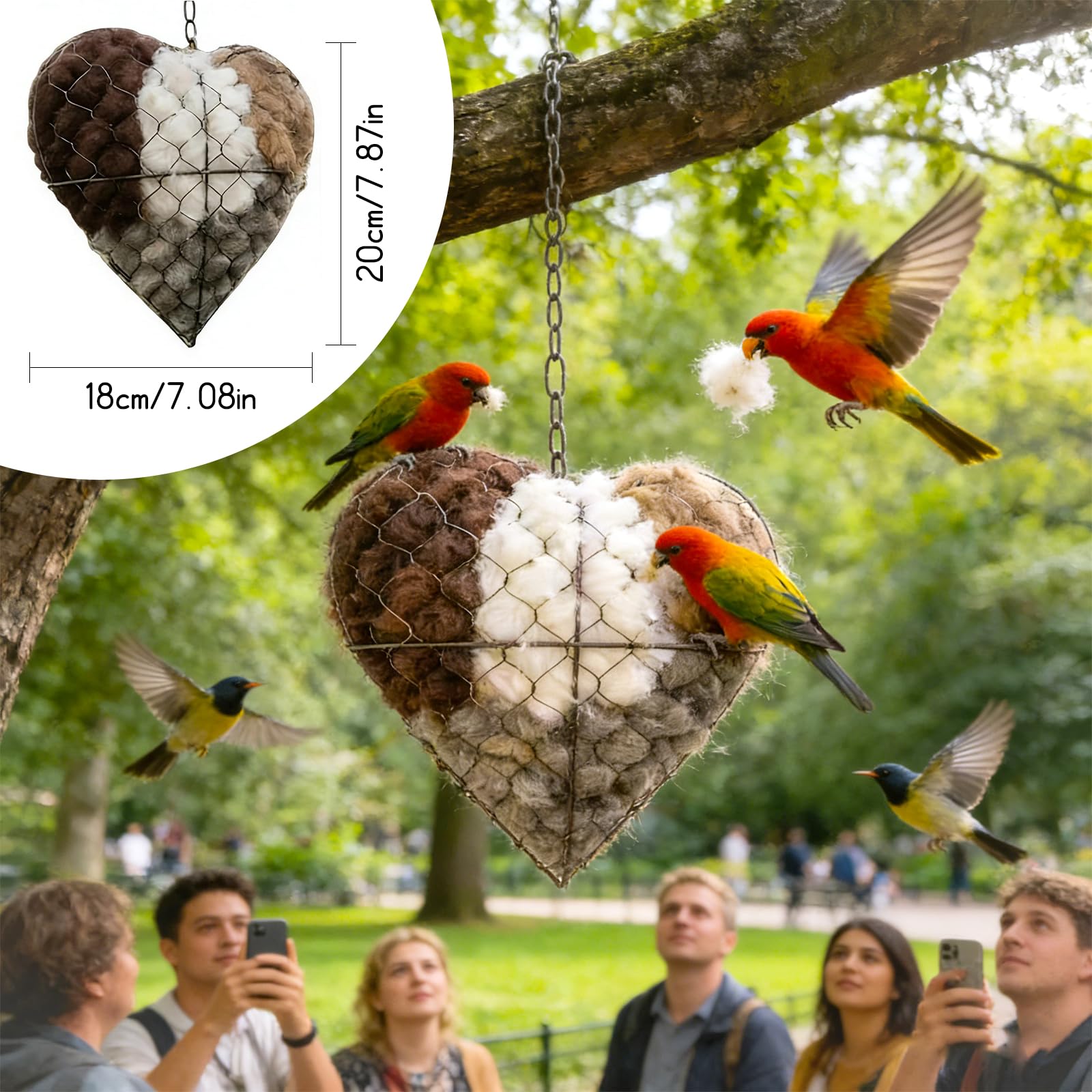 Generic Hanging bird nest is easy to display on trees or eaves