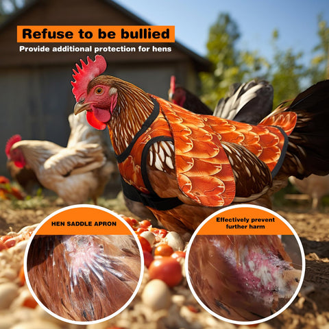 Generic Hen Apron Saddle lightweight material is gentle on feathers and easy to clean.