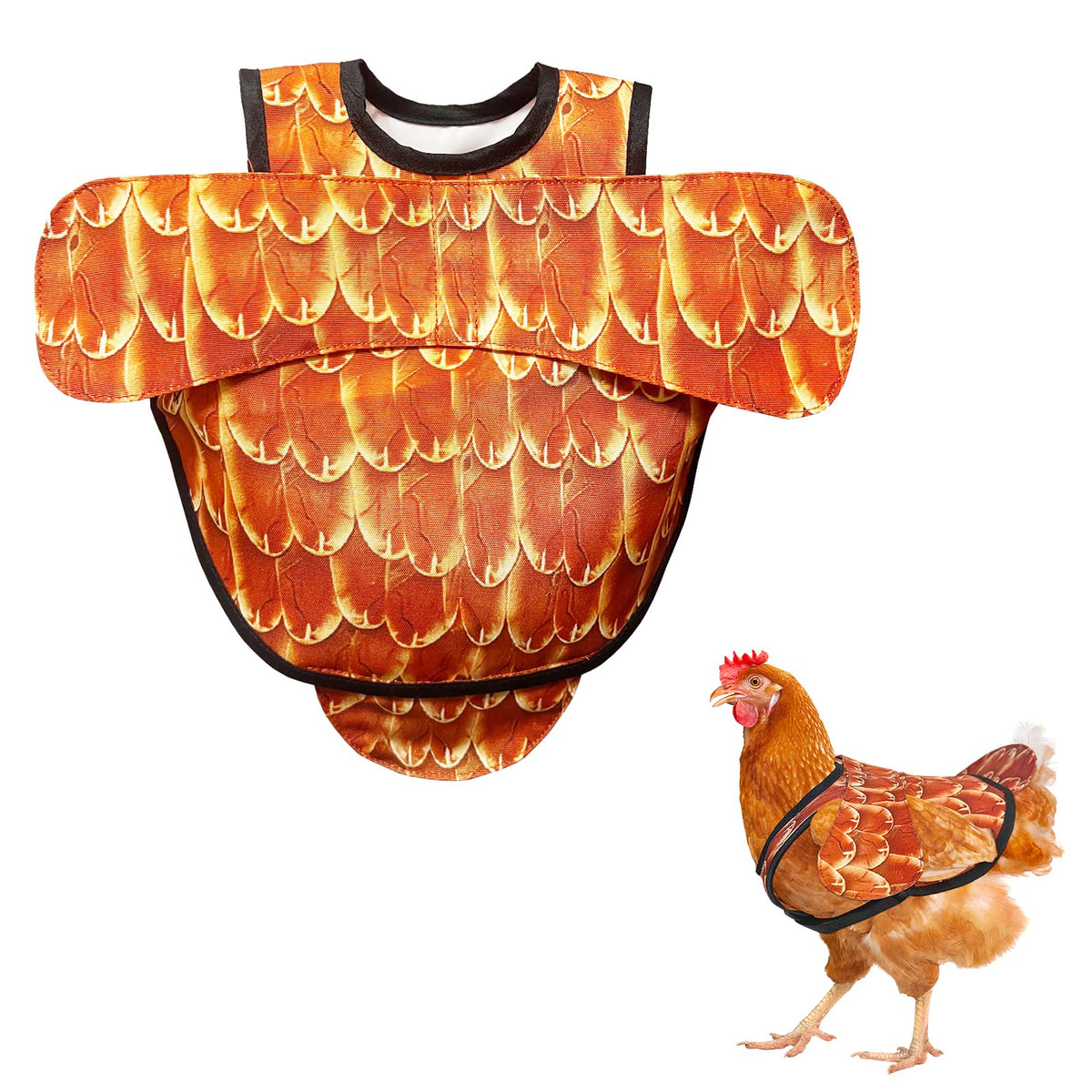 Generic Hen Apron Saddle with shoulder protection helps safeguard shoulders during movement.
