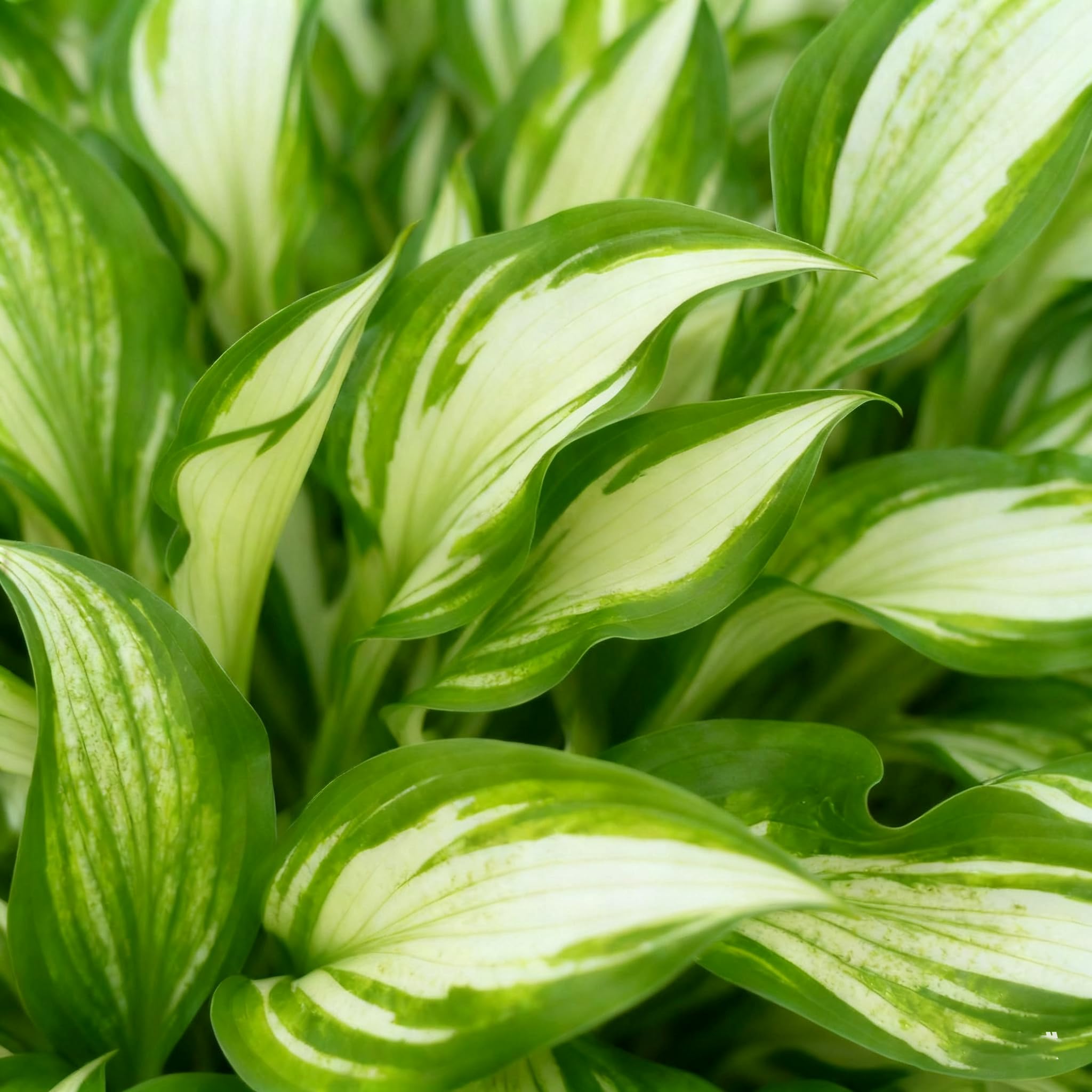 Generic hosta lavender bloom demonstrates mid-summer flower spikes above foliage.