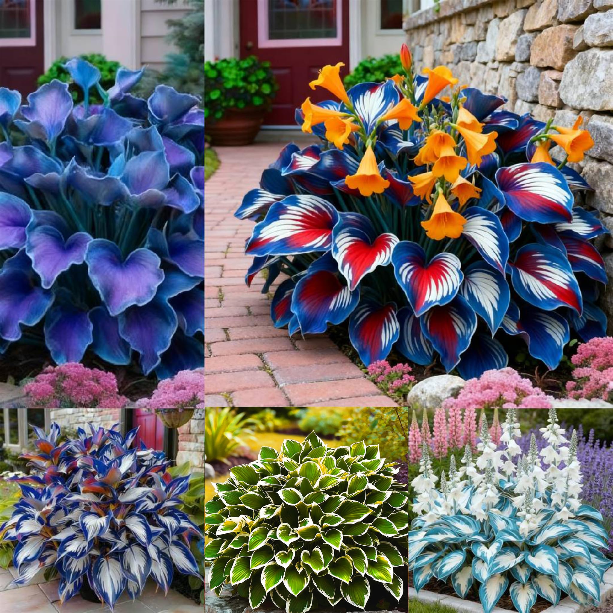 Generic Hosta Seeds with 300+ foliage varieties for vibrant shade borders