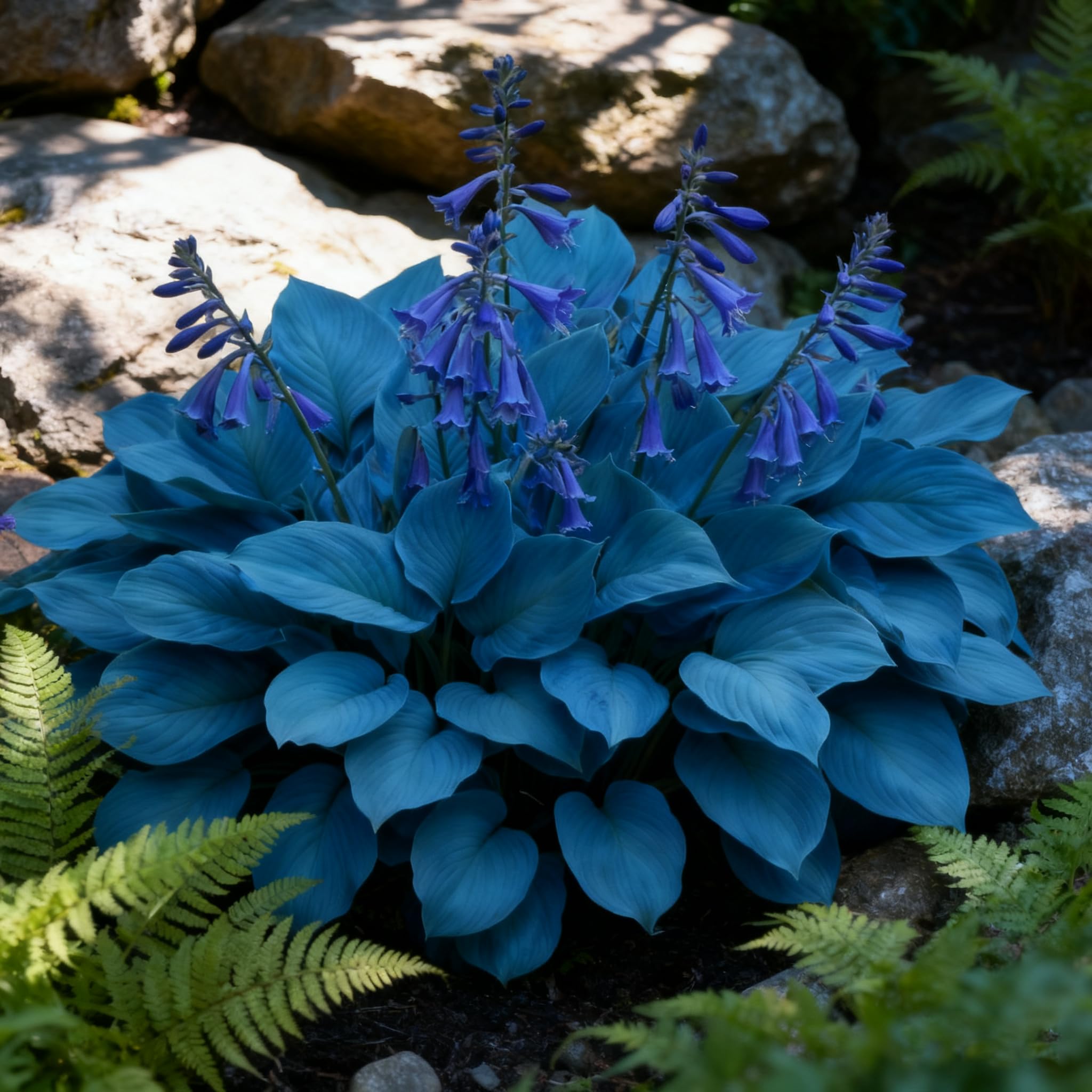 Generic Hosta seedling growing in partial shade ready for planting.