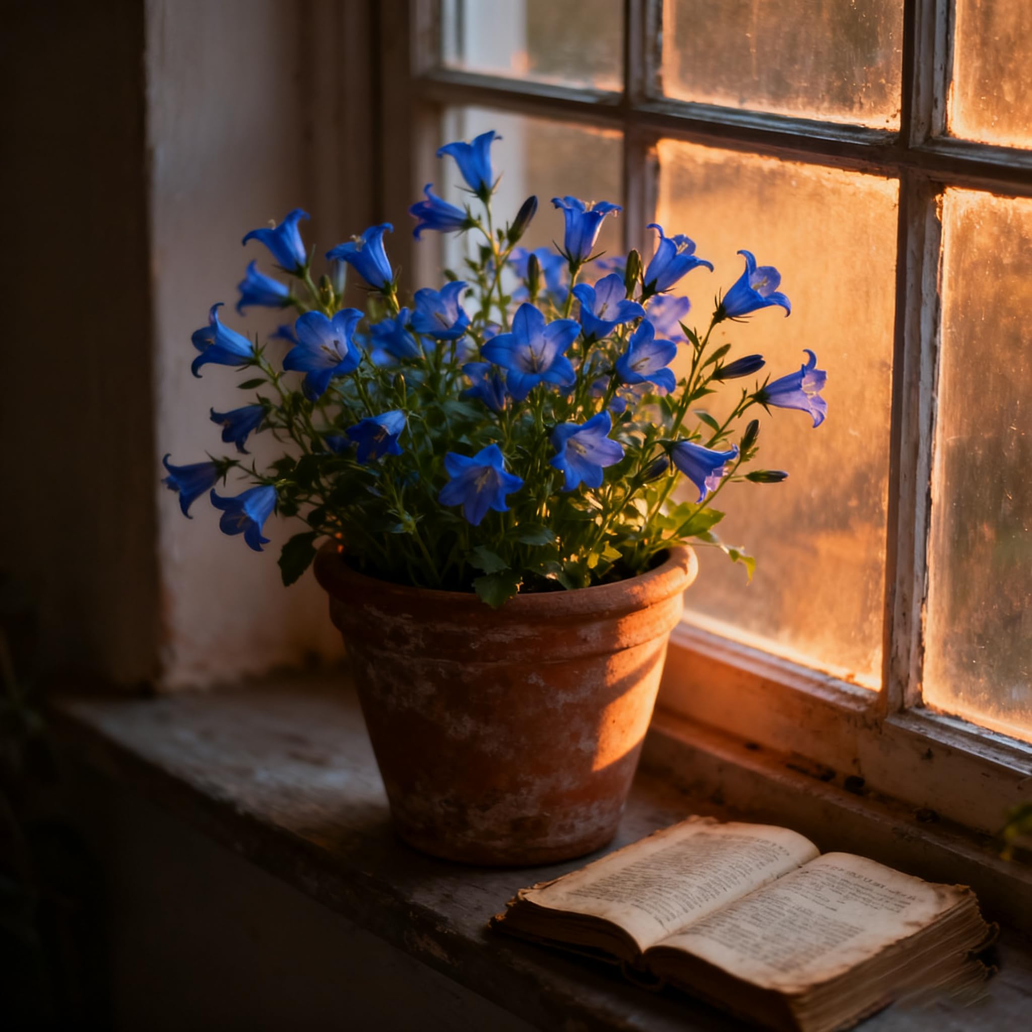 Generic late-spring-to-summer Campanula seeds provide long-lasting color.