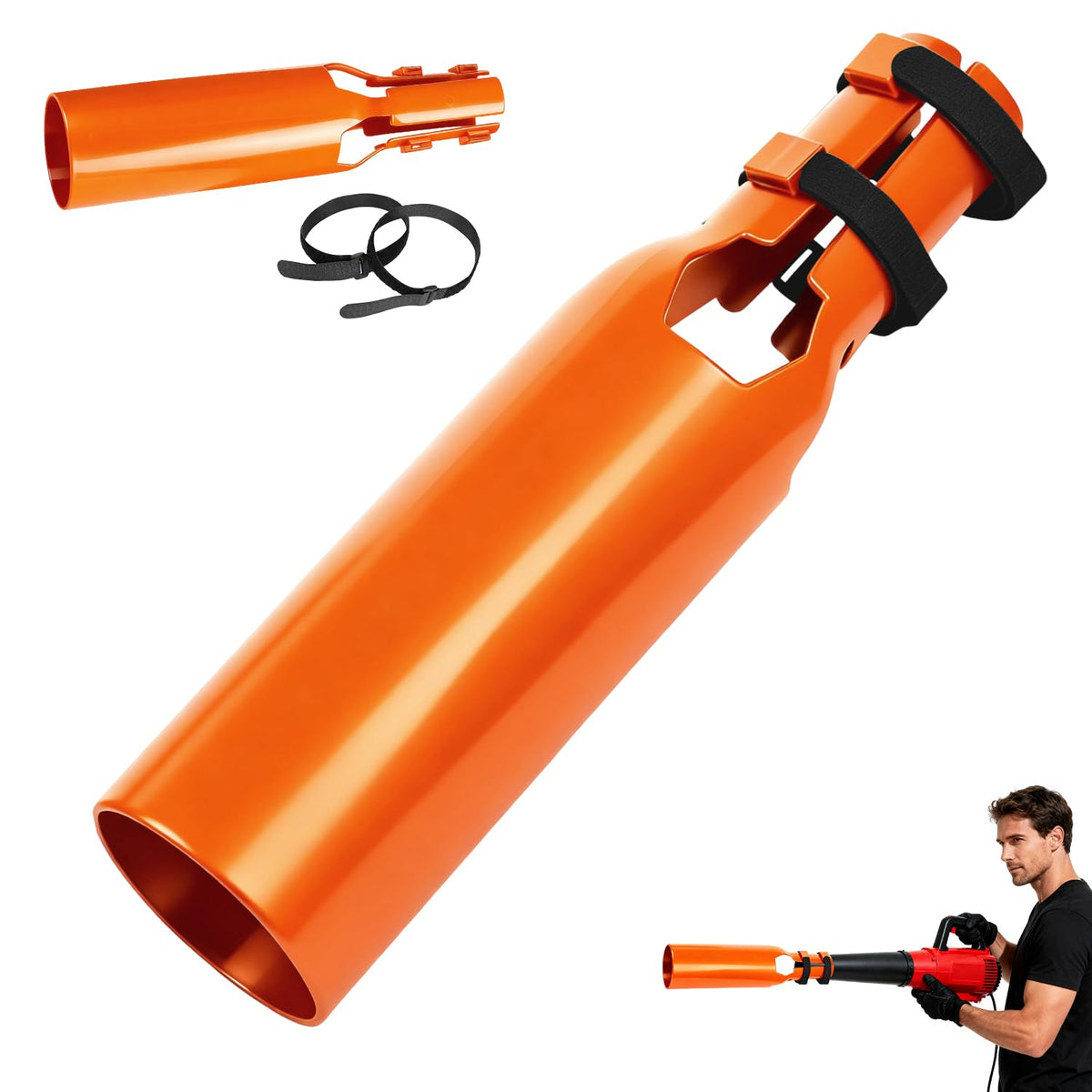 Generic Leaf Blower Air Booster front view delivers instant airflow boost for 2-4 inch nozzles.
