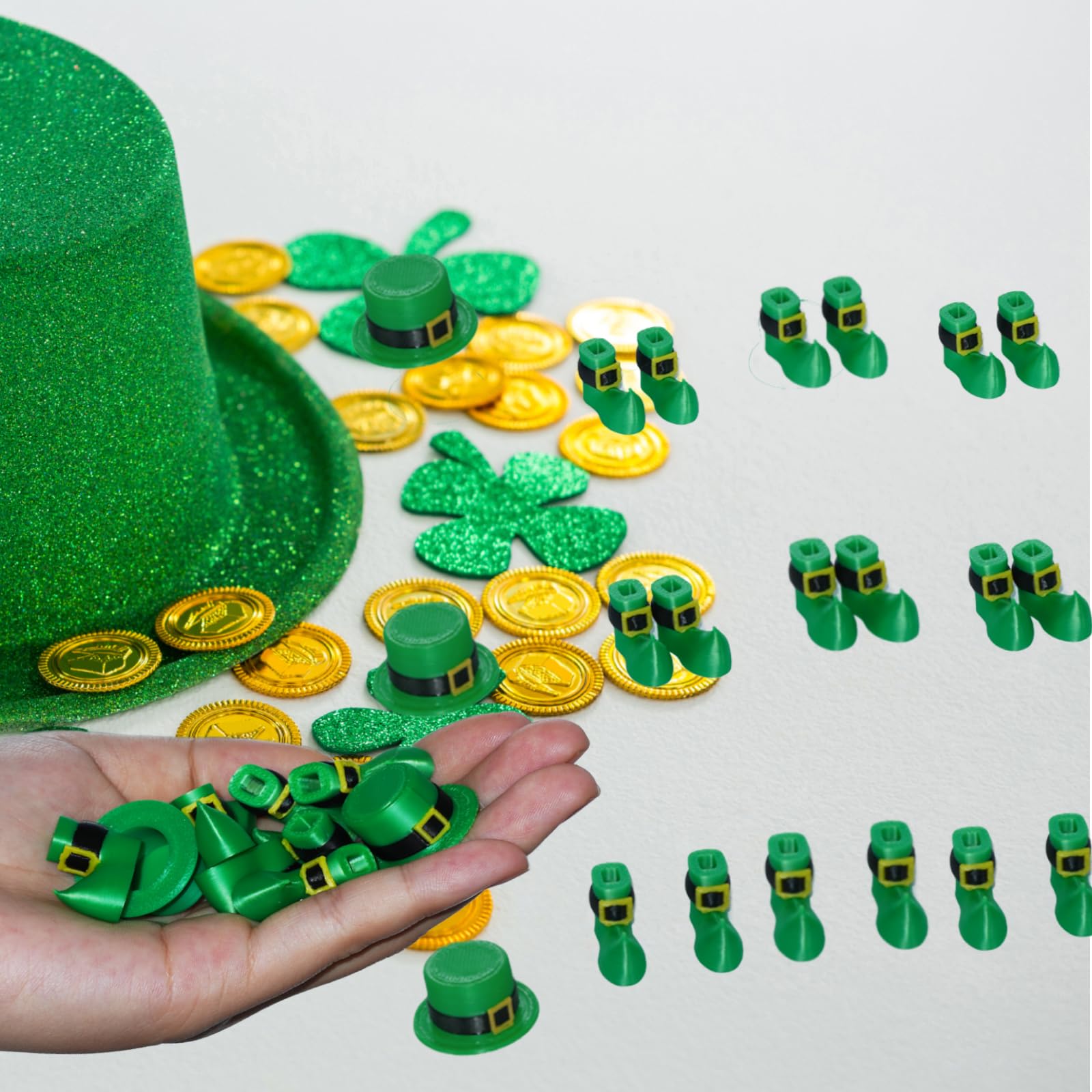 Generic leprechaun trap accessory set with tiny shoes.