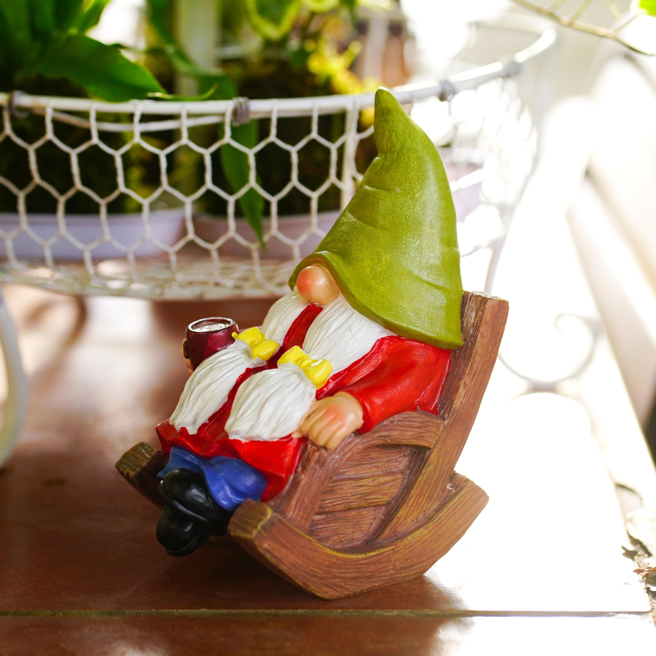 Lightweight, easy-to-move gnome for flexible decor placement.