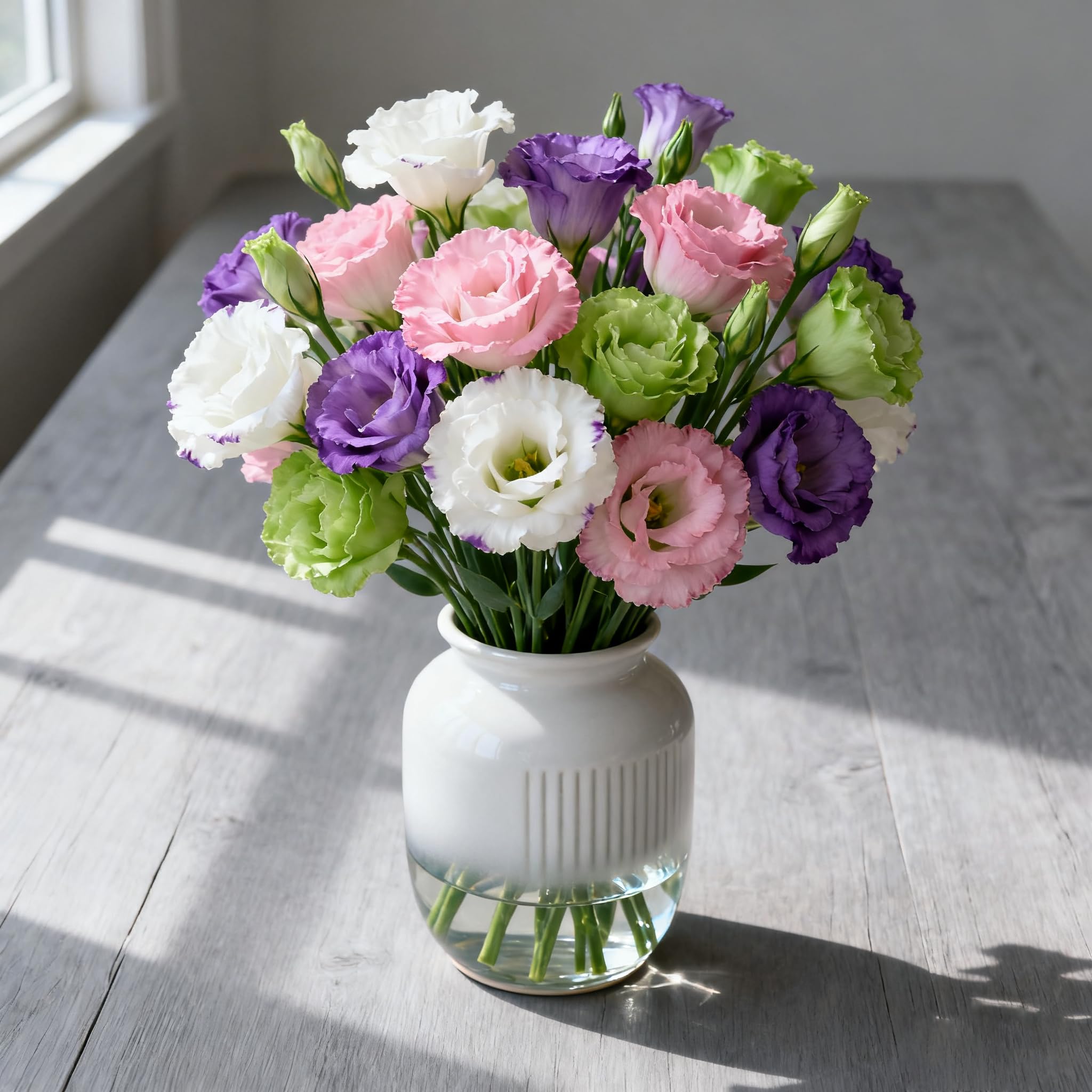 Generic lisianthus seeds long stem cut flowers ideal for vases.