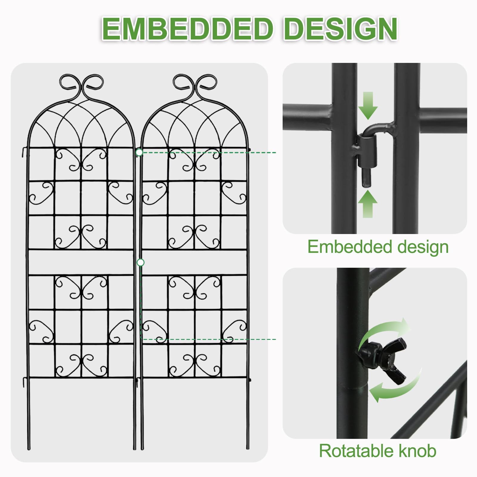 Generic Lorenzo trellis is an eco-friendly, reusable garden solution