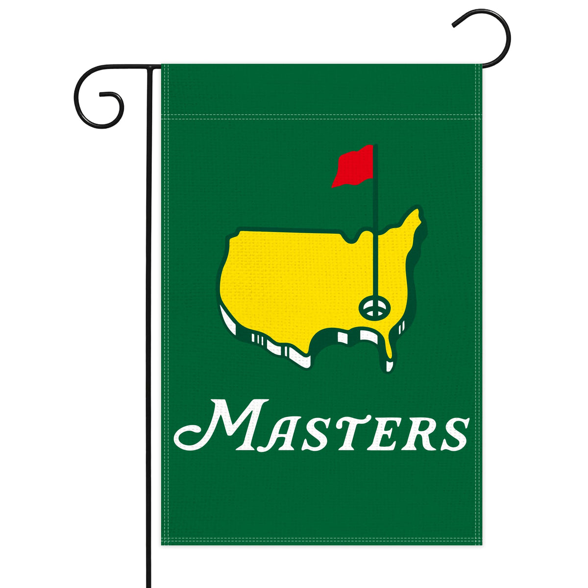Generic Masters Green Golf Garden Flag front view for curb appeal