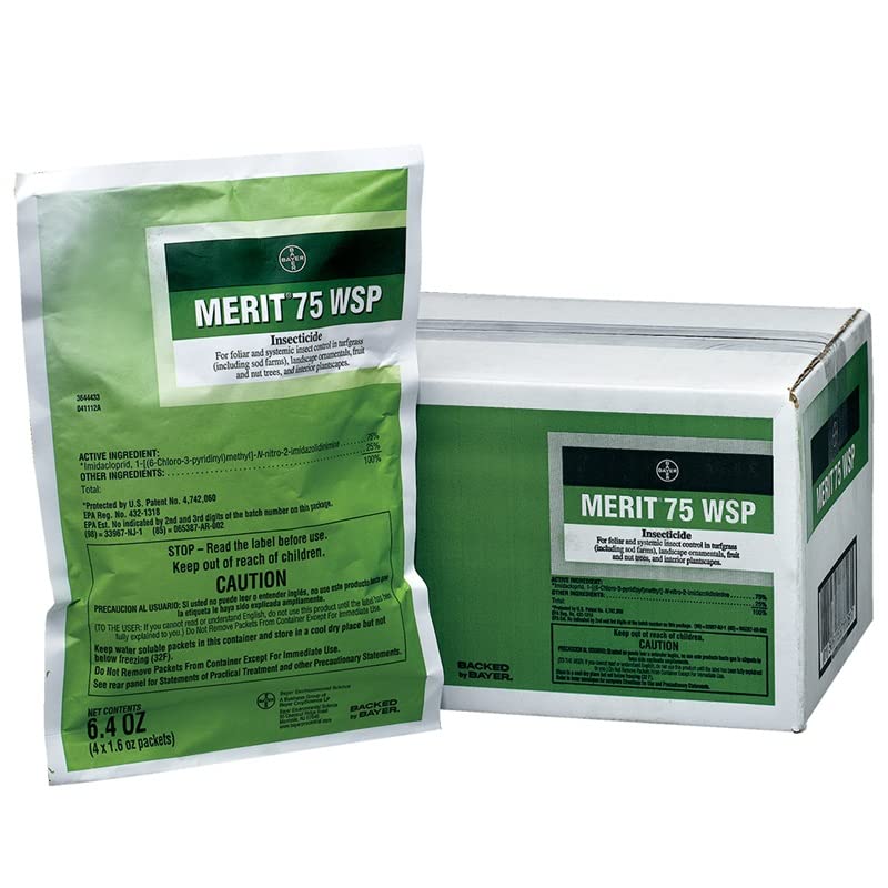 Generic Merit 75 WSP bottle ready for easy pest control application.